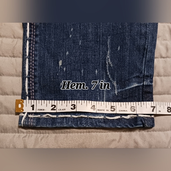 LIUCE'S JEANS Women's SIZE 11 Distressed Embroidered Pocket Low Rise Boot - Picture 13 of 13